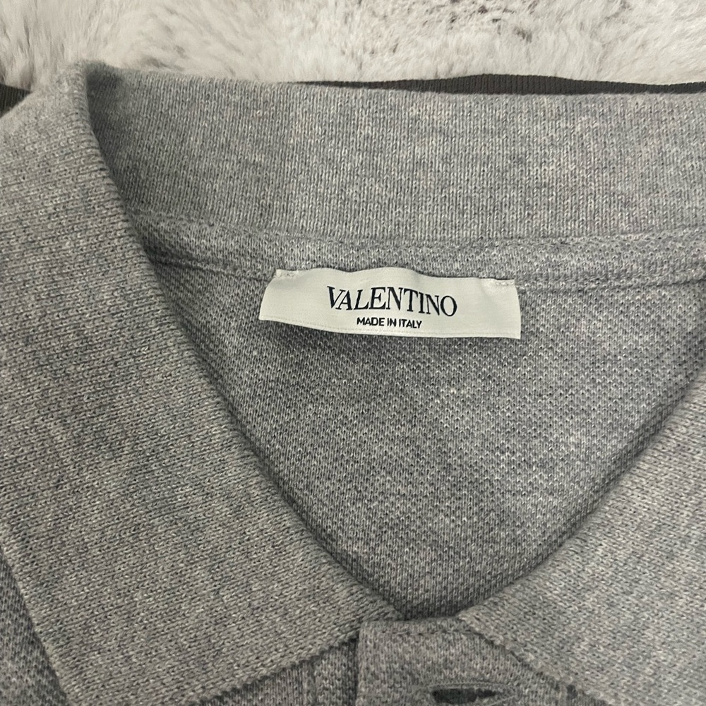 Valentino Mens Grey Polo Sz XL - Picture 7 of 8